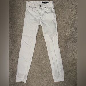 Armani Exchange J10 Super Skinny Cropped White Jeans Stretch Women Size 26